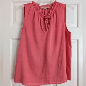 Sleeveless tie neck top